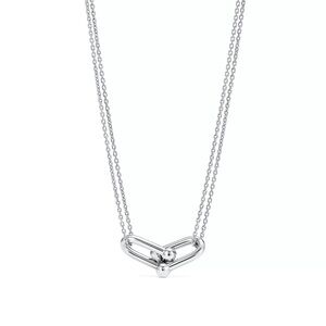 Tiffany HardWear Large Double Link Pendant Necklace Sterling Silver